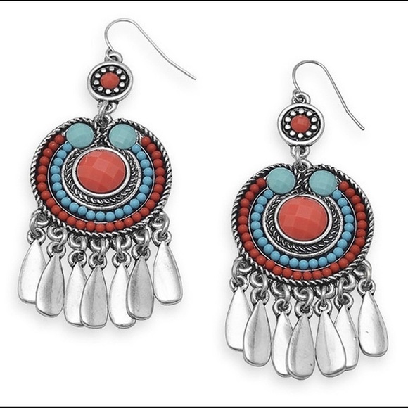 Flying Tomato Blue Knit A-Line Dress & Earrings - Picture 6 of 8